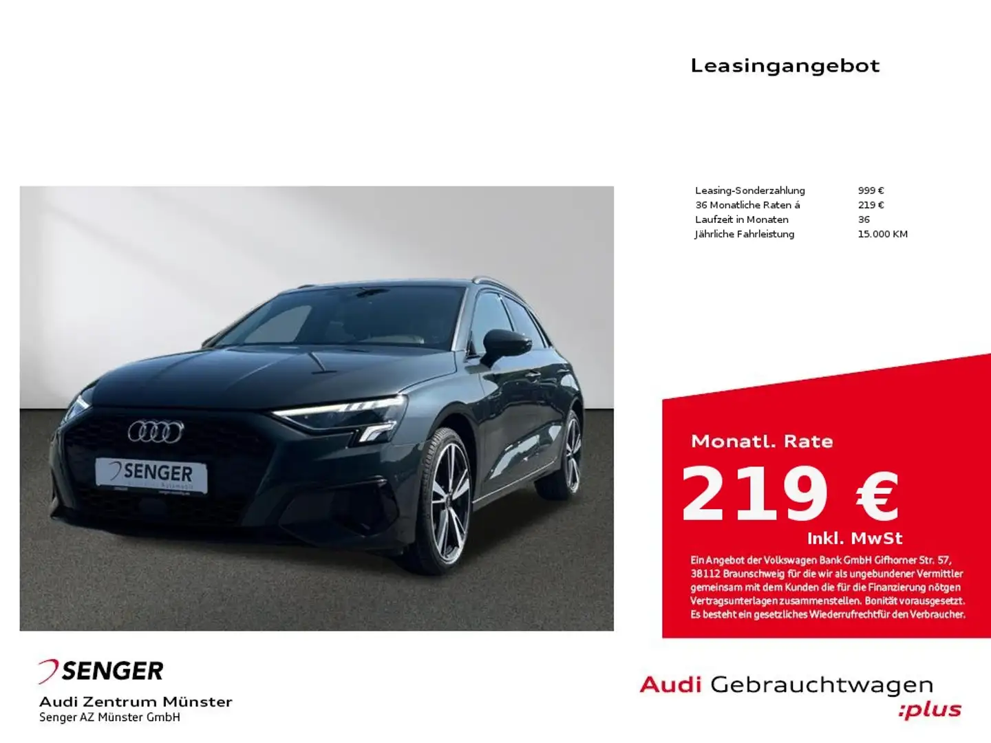 Audi A3 Advanced 35 TDI S tronic LED Kamera Grey - 1
