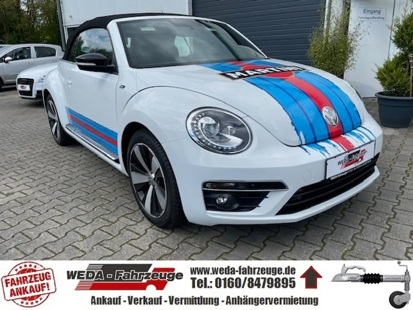 Volkswagen Beetle Cabriolet Turbo Sport, R-Line, Martini, 305PS Alb - 1