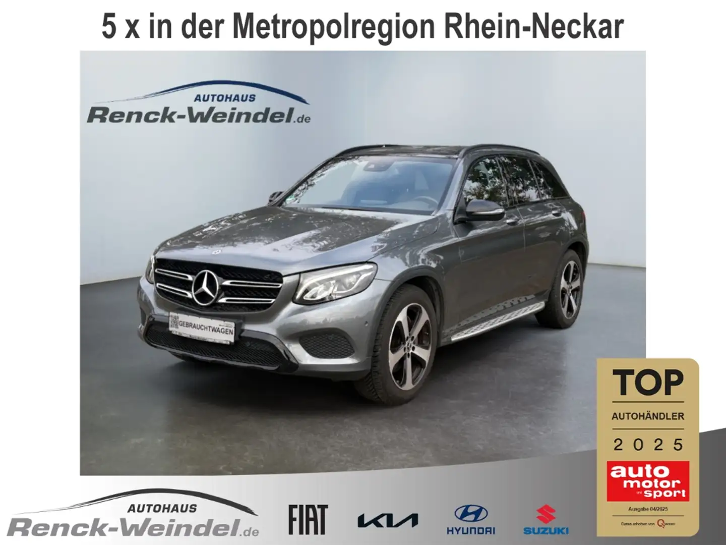 Mercedes-Benz GLC 350 d StandHZG El. Panodach Navi LED El. Heckklappe Me Gris - 1