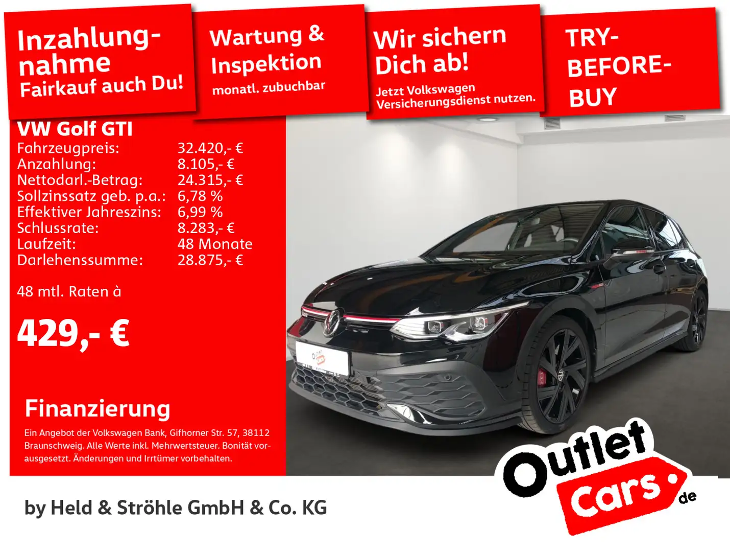 Volkswagen Golf GTI Clubsport 2.0 TSI DSG 18 ACC LED+ NAVI Schwarz - 1
