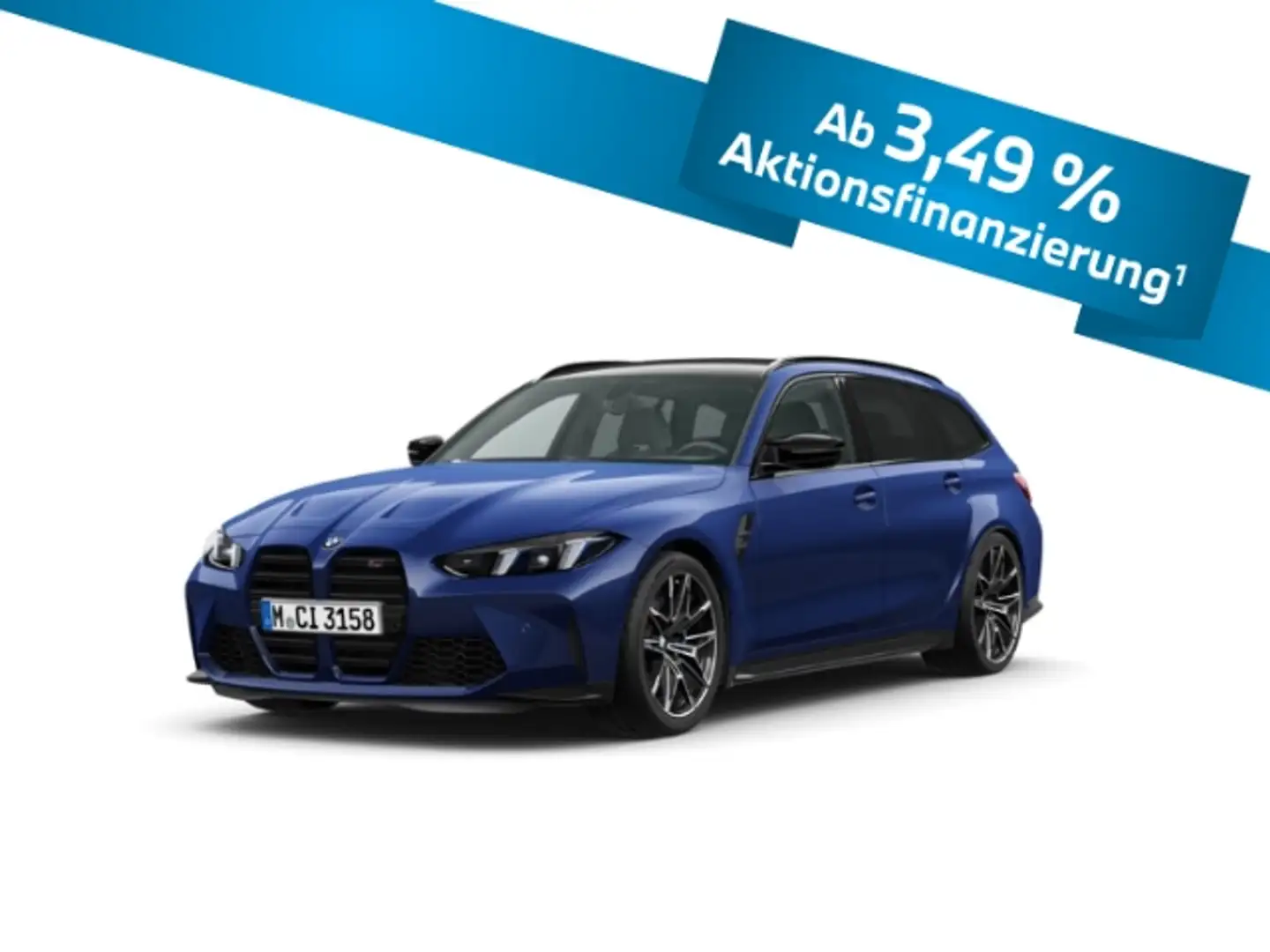 BMW M3 Competition xDrive LED HUD Navi Leder Digitales CP Blau - 1