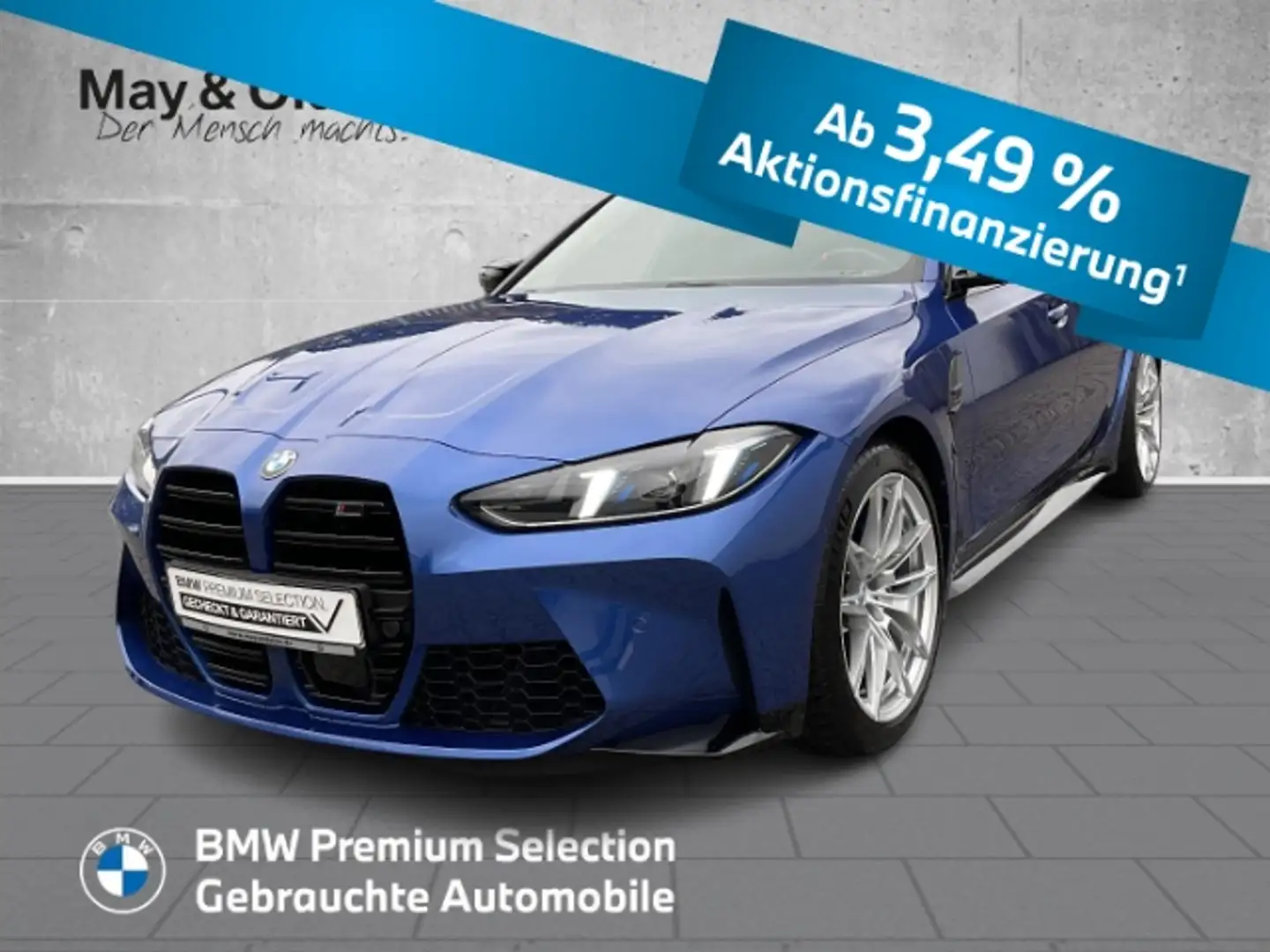 BMW M3 Competition xDrive LED HUD Navi Leder Digitales CP Blau - 1