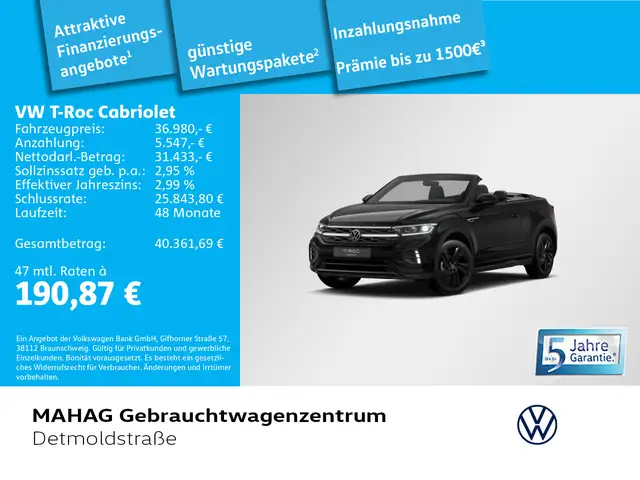 Volkswagen T-Roc 1.5 TSI R Line Leder AHK Navi Pa