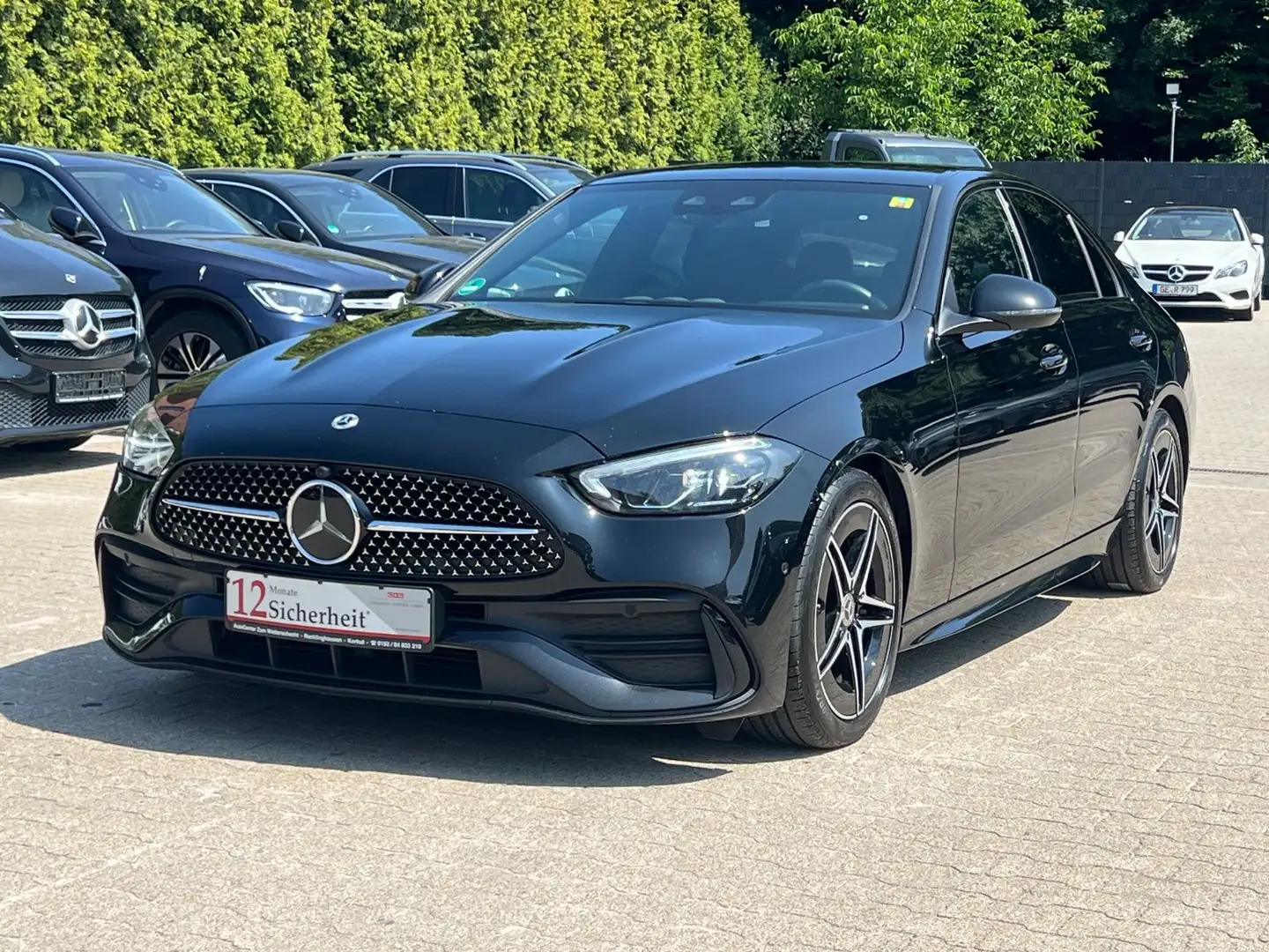 Mercedes-Benz C 220 d AMG LINE 9G-TR-WIDESCREEN-LEDER-DISTRONIC Noir - 2