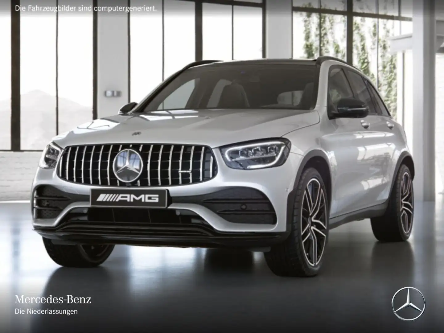 Mercedes-Benz GLC 43 AMG GLC 43 4M AMG+NIGHT+PANO+360+LED+BURMESTER+SPUR+9G Blanc - 2
