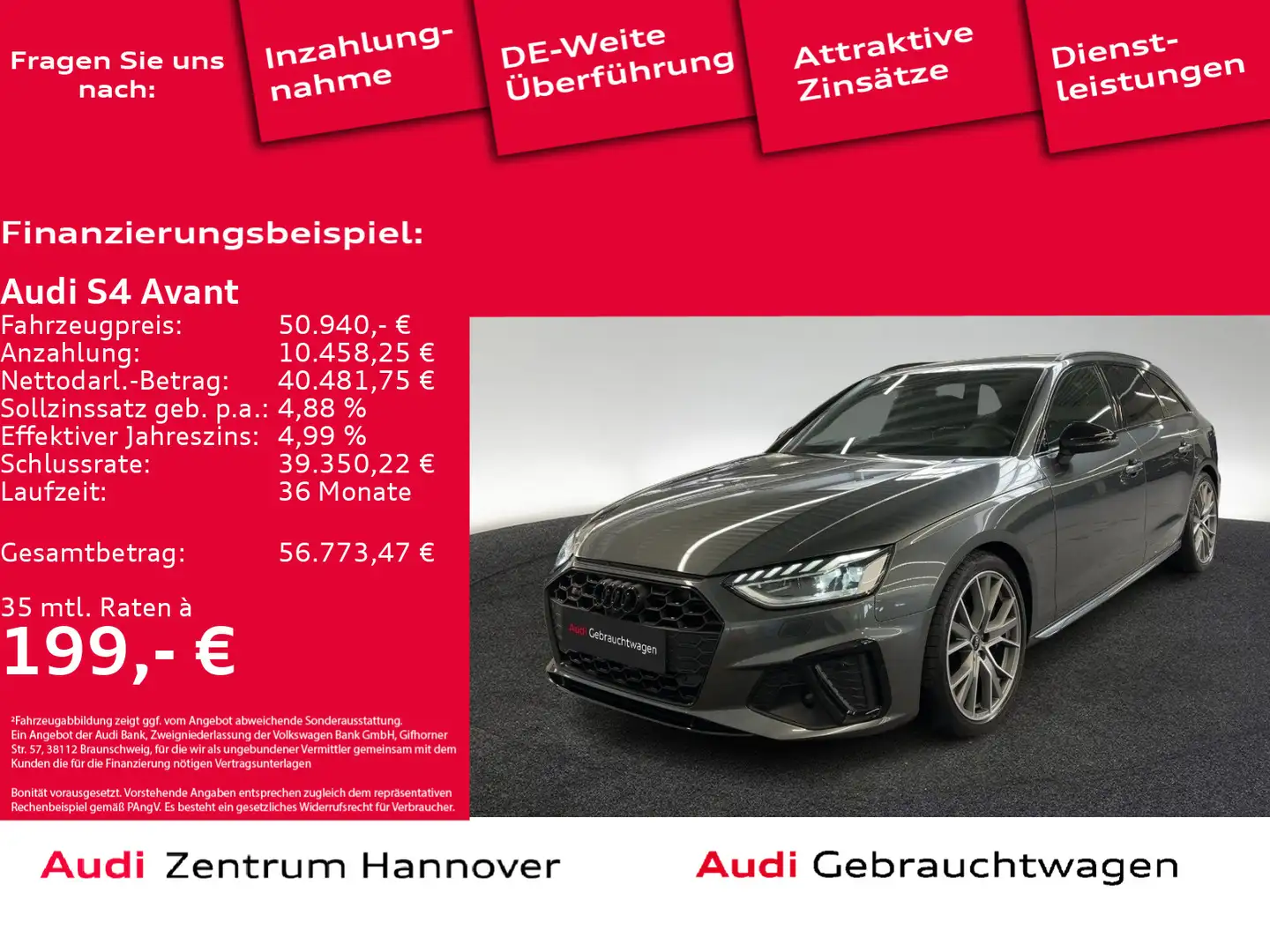 Audi S4 55 TDI quattro Head-Up Matrix B&O Kamer Grau - 1