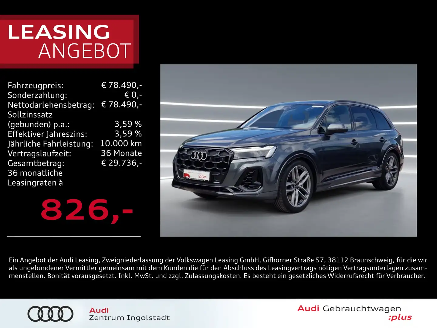 Audi Q7 55 TFSI e qu 2x S line MATRIX Pano Allradlenk. Grau - 1
