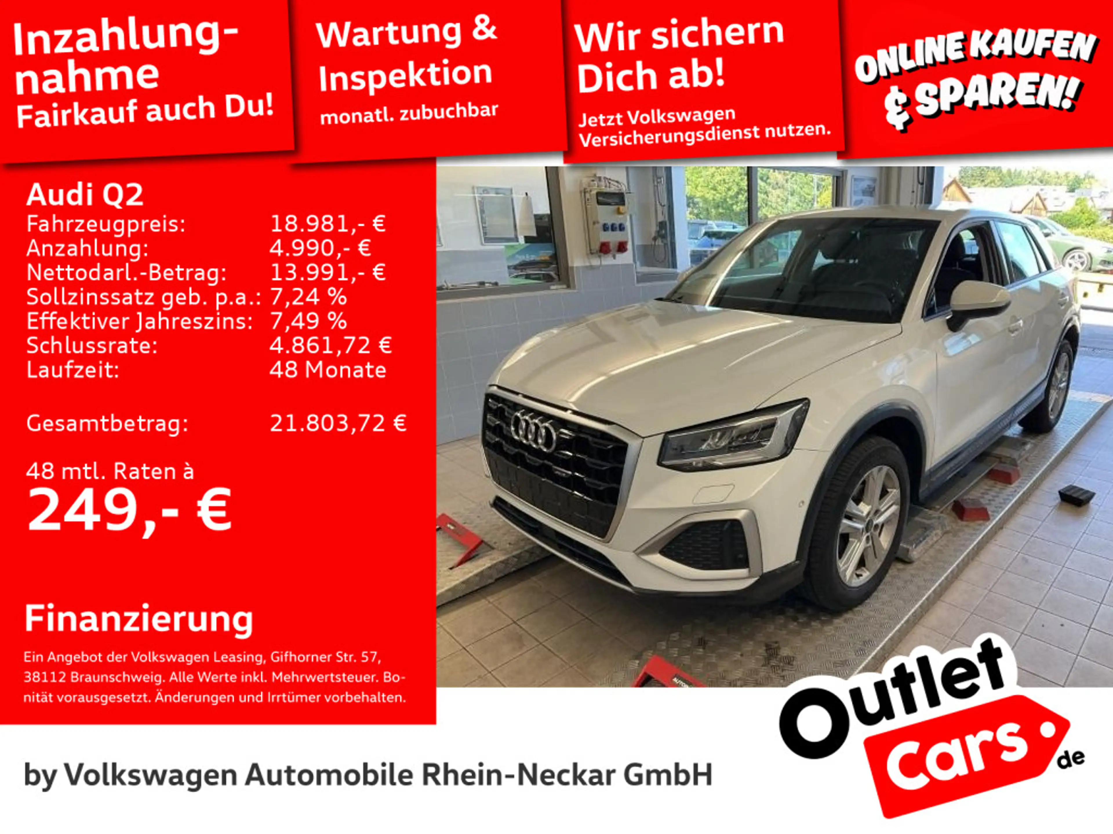 Audi Q2 30 TFSI advanced Kamera Klima LED uvm