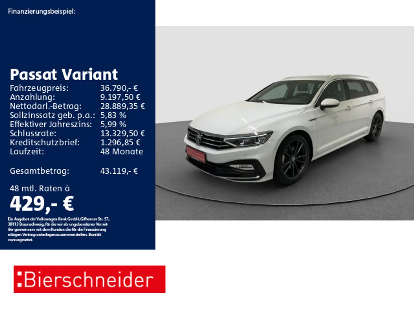 Volkswagen Passat Variant 2.0 TDI DSG R-Line 19 AHK MATRIX Wit - 1