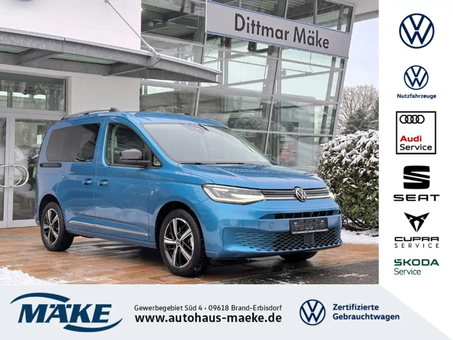 Volkswagen Caddy Kombi Style 1.5TSI DSG ACC STDHZ V-AHZV LED Blau - 1
