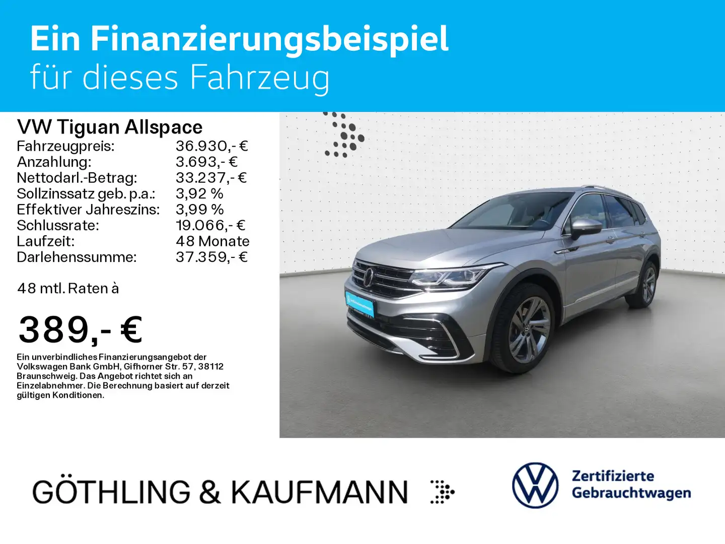 Volkswagen Tiguan Allspace R-Line 4M 2.0 TDI 110kW*PANO*AHK Stříbrná - 2