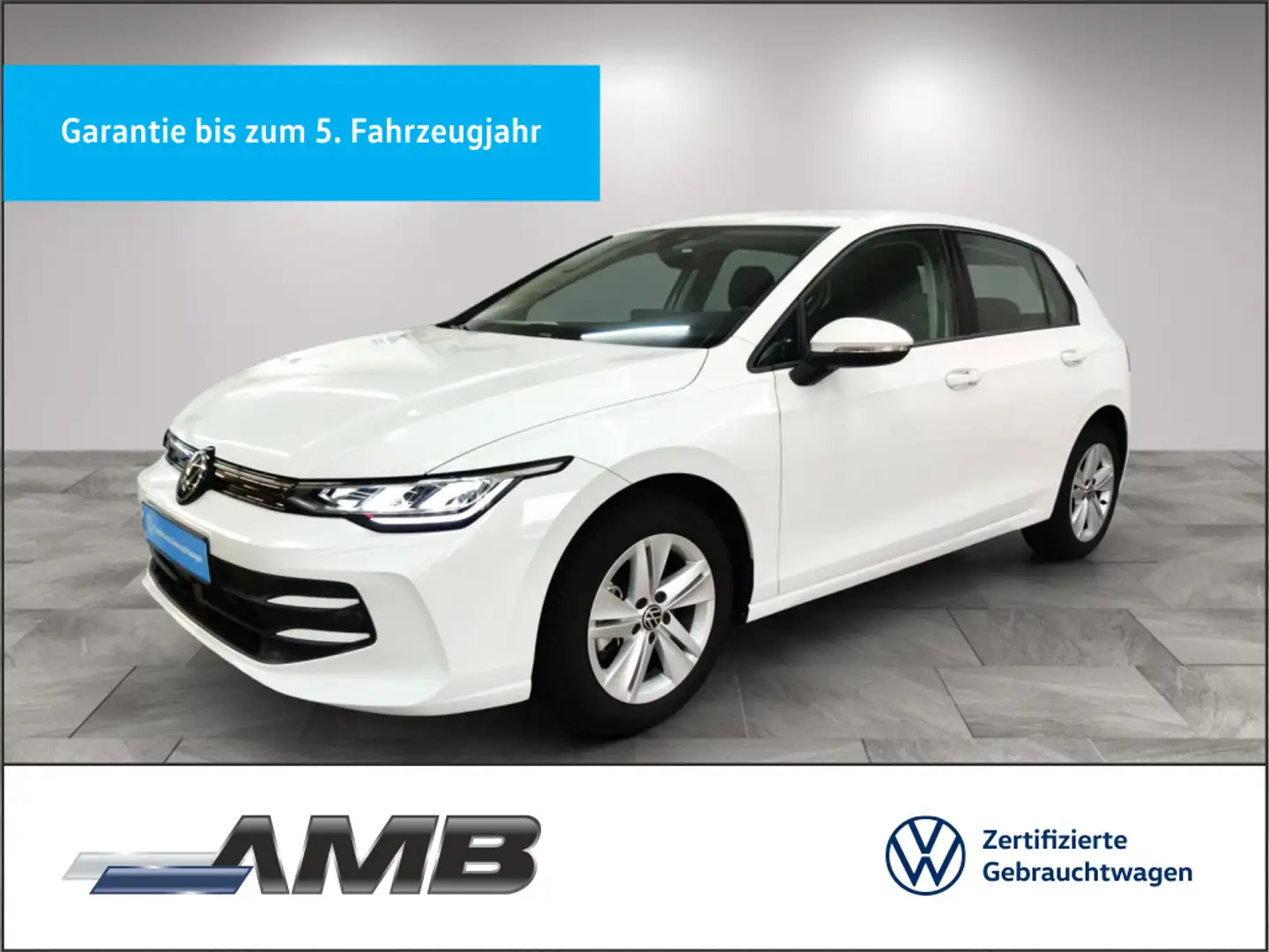 Volkswagen Golf Life 1.5 TSI AHK/LED/Navi/Standhzg/02.30Gar Weiß - 1