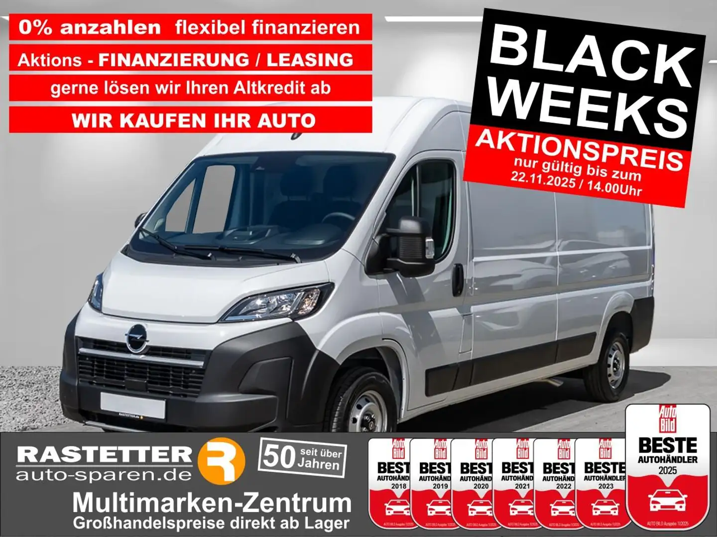 Opel Movano 35 L3H2 neuesModell+Techno7+270°+CarPlayNav Weiß - 1