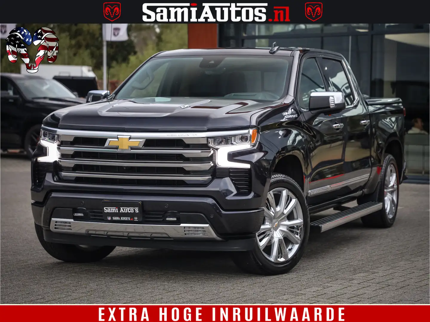 Chevrolet Silverado LUXURY PICK UP | 6.2 V8 HIGH COUNTRY | BOM VOL | D Blauw - 1