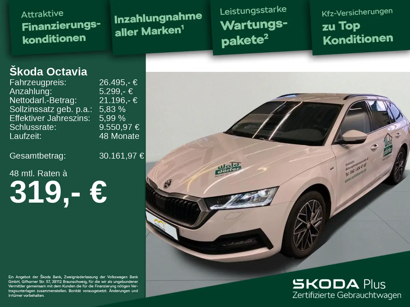 Skoda Octavia Combi 2.0 TDI Clever *DSG*RFK*APP*AHK*LE Blanc - 1