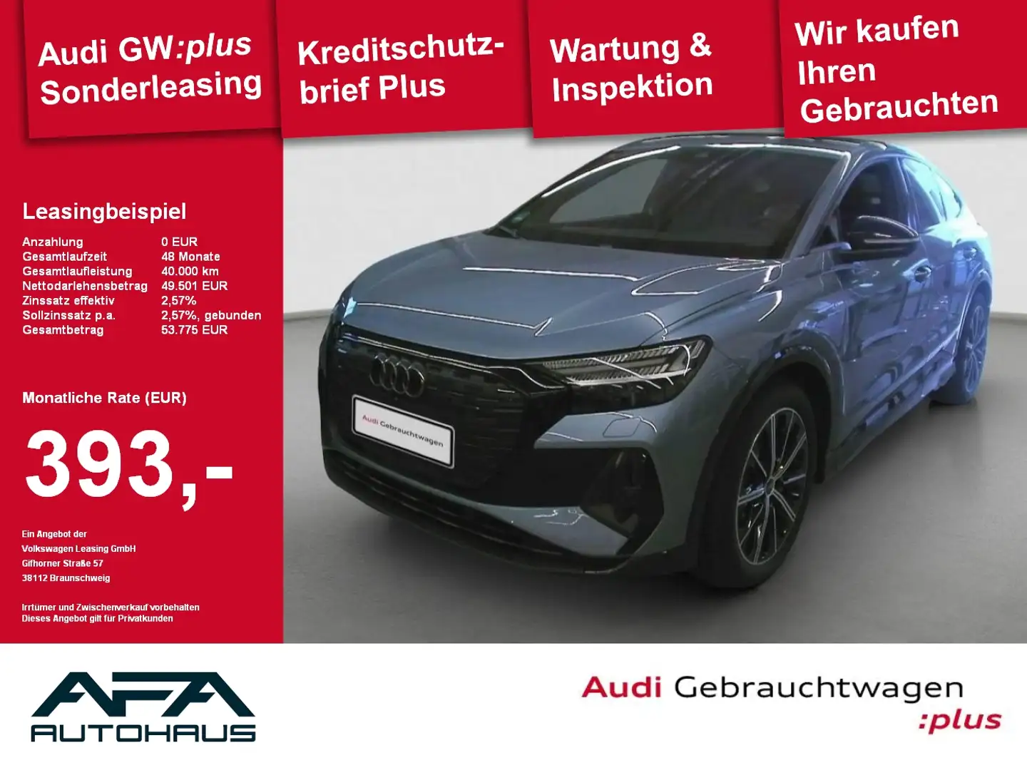 Audi Q4 e-tron Q4 Sportback e-tron 2x S-Line*AHK*Pano*360°*WP Blau - 1