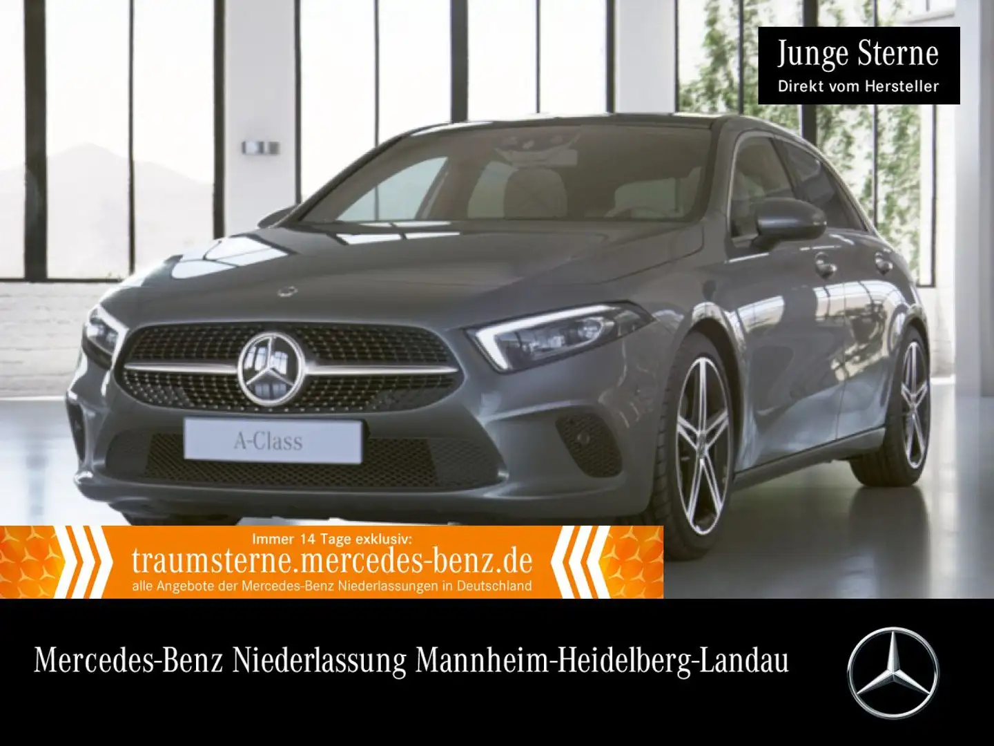 Mercedes-Benz A 250 e PROGRESSIVE+PANO+MULTIBEAM+BURMESTER+8G Grau - 1