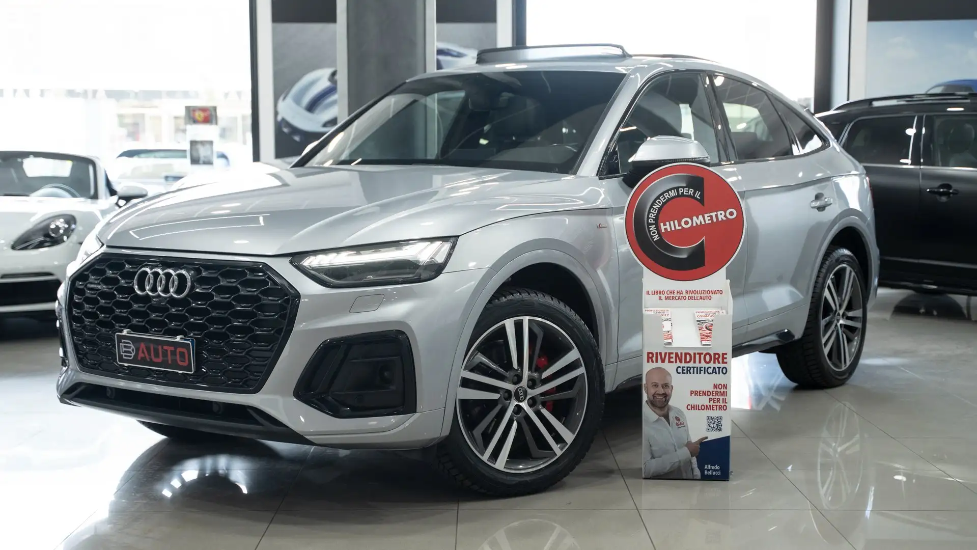 Audi Q5 SPB 40 2.0 TDI MHEV S LINE TETTO 20" BANG PACK LUC Srebrny - 1
