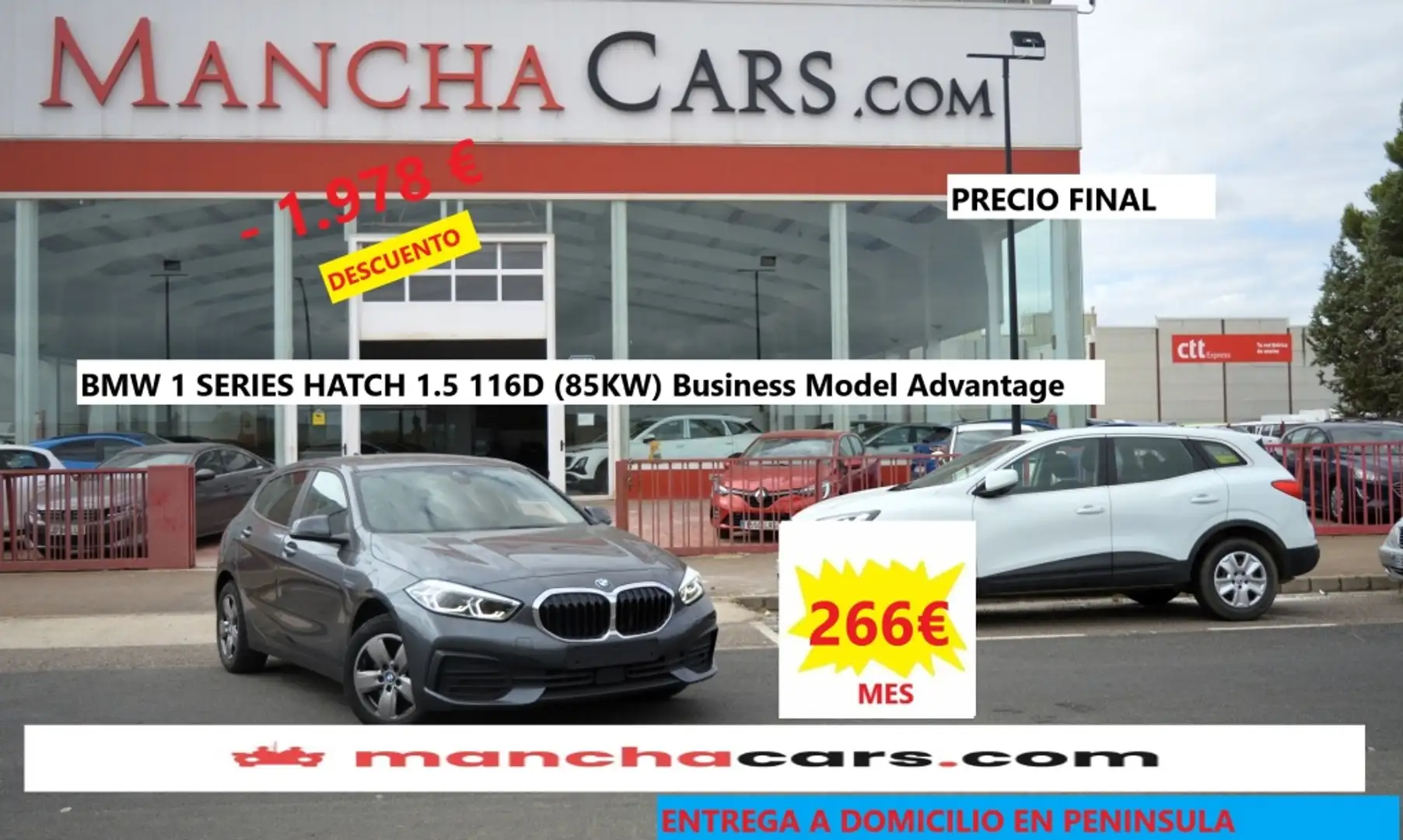 BMW 116 116d Business Gris - 1