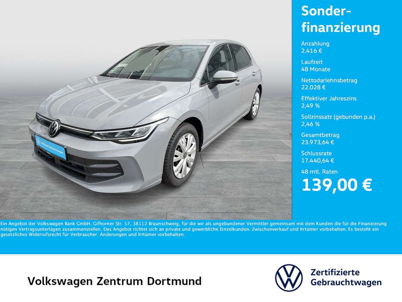 Volkswagen Golf 2025 — VIII 1.5 eTSI LIFE ACC CARPLAY ALU SITZHEIZ