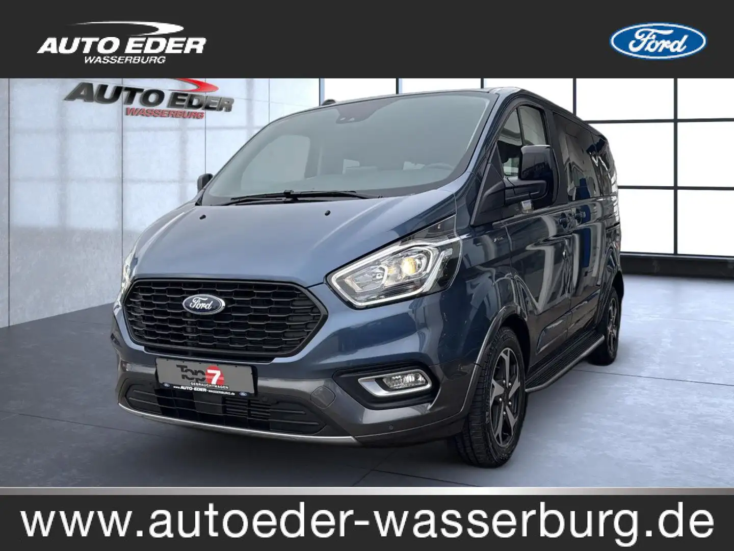 Ford Tourneo Custom Active 320 L1 2.0 EcoBlue MHEV LED Bleu - 1