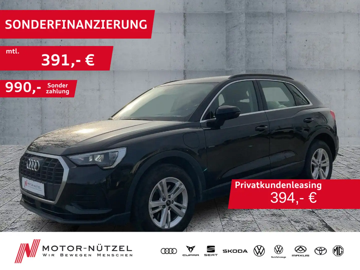 Audi Q3 45 TFSI e S-TRONIC NAVI+2xPDC+GRA+SHZ Schwarz - 1