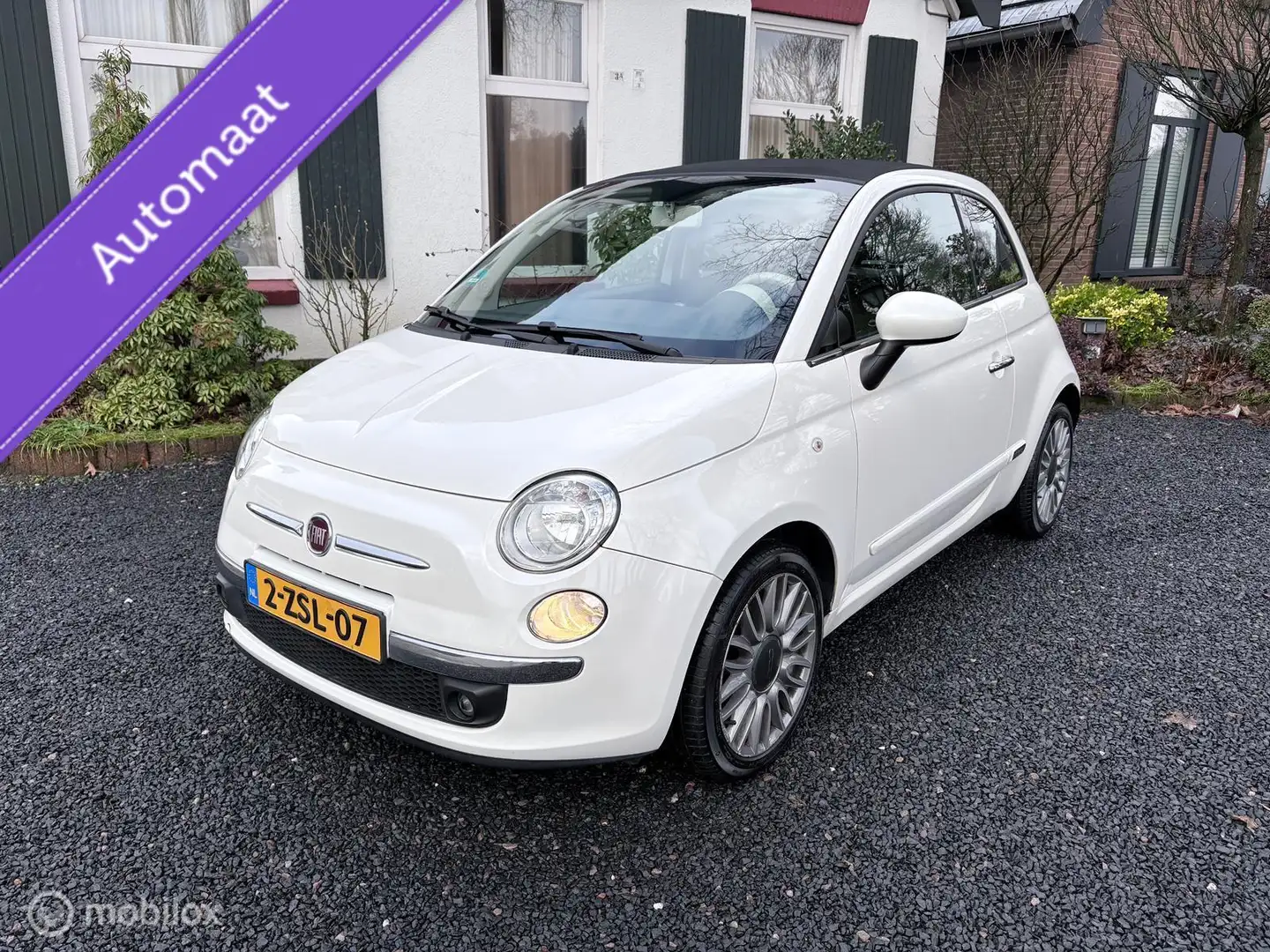 Fiat 500 0.9 TwinAir Lounge | CABRIO | AUT | GROOT OH | LEE Weiß - 1