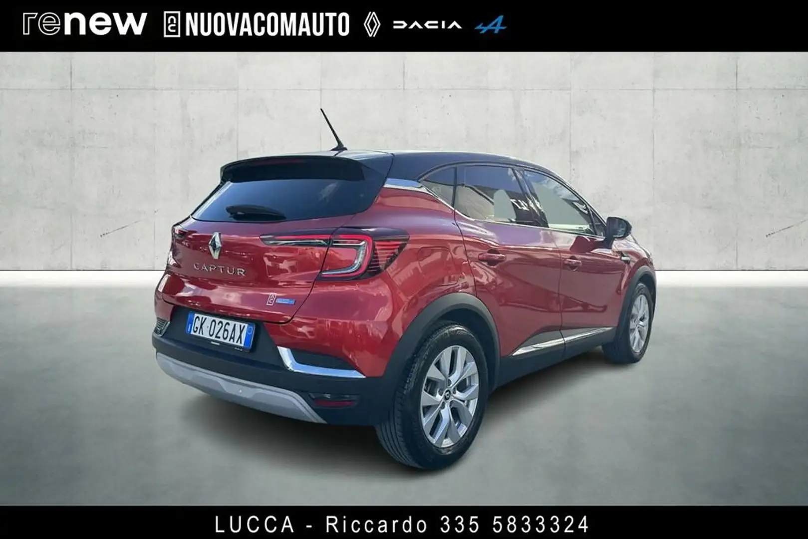 Renault Captur 1.6 hybrid Intens E-Tech 145cv auto Rosso - 2