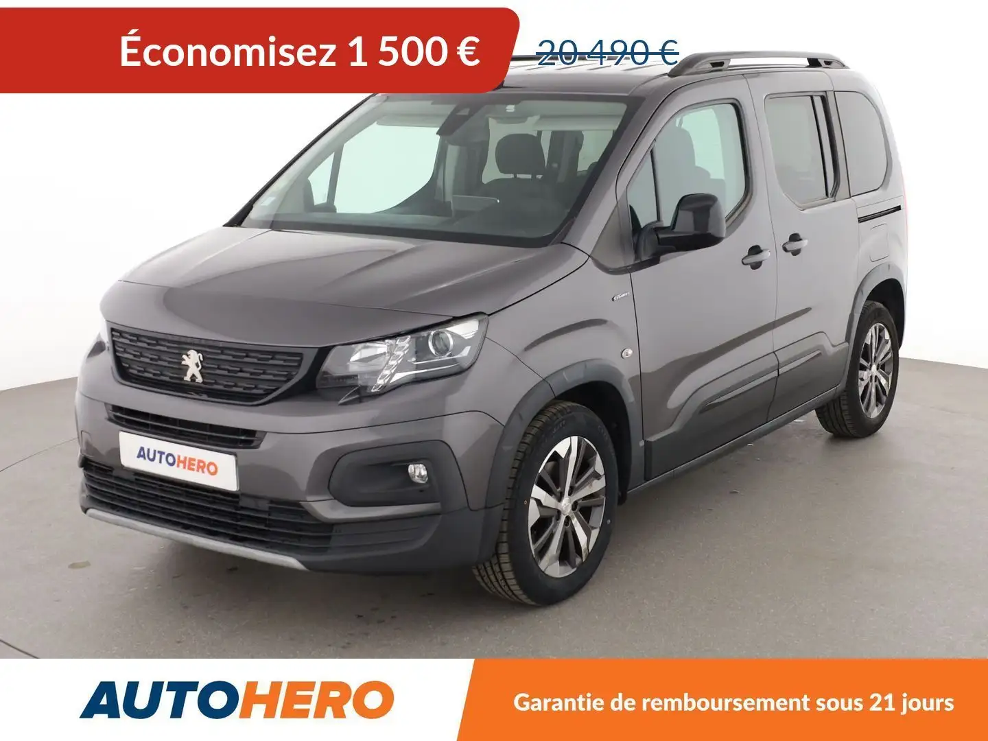 Peugeot Rifter 1.5 Blue-HDi GT Line Gris - 1