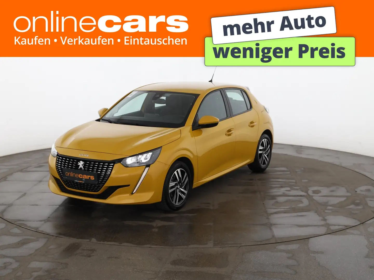 Peugeot 208 1.2 PureTech 100 Allure LED NAVI R-CAM TEMP Gelb - 1