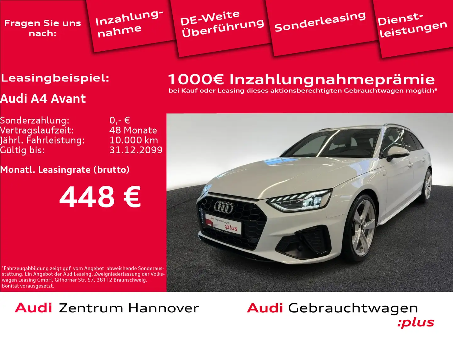 Audi A4 S line 35 TFSI Navi LED AHK virtual Coc Weiß - 1