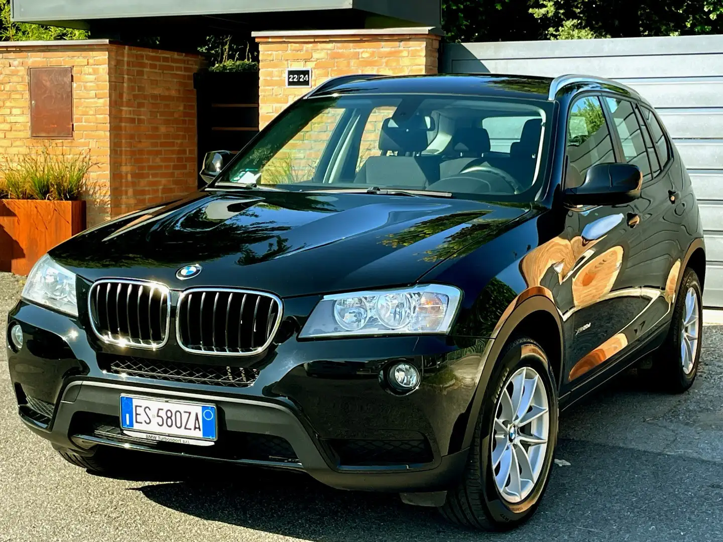 BMW X3 2.0D 4x4 6m- U.Propr- Tagliandi BMW-Garanzia 12M- Nero - 2