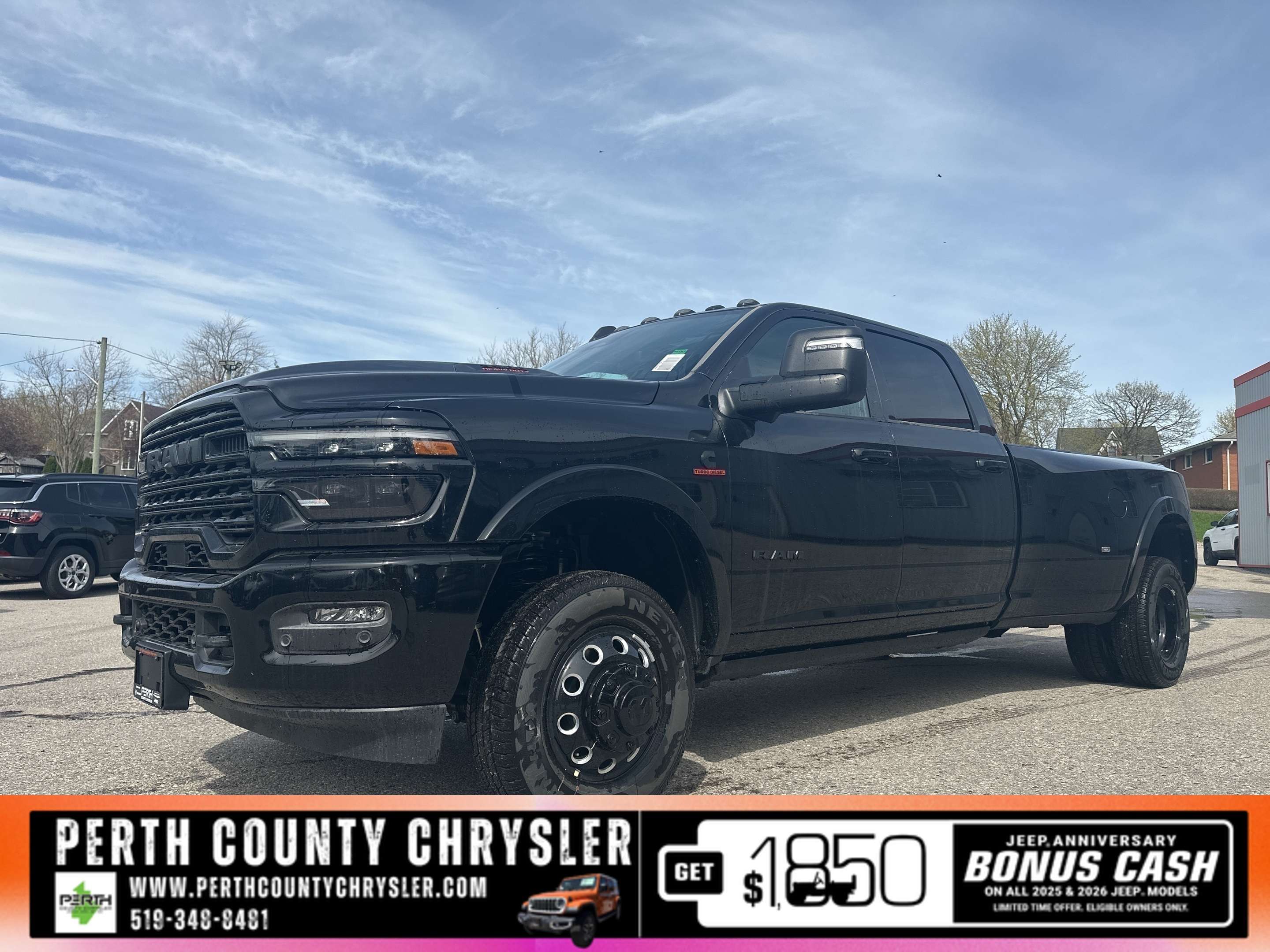 Black 2026 RAM 3500 Pickup Truck Four-Wheel Drive 8-Speed Automatic