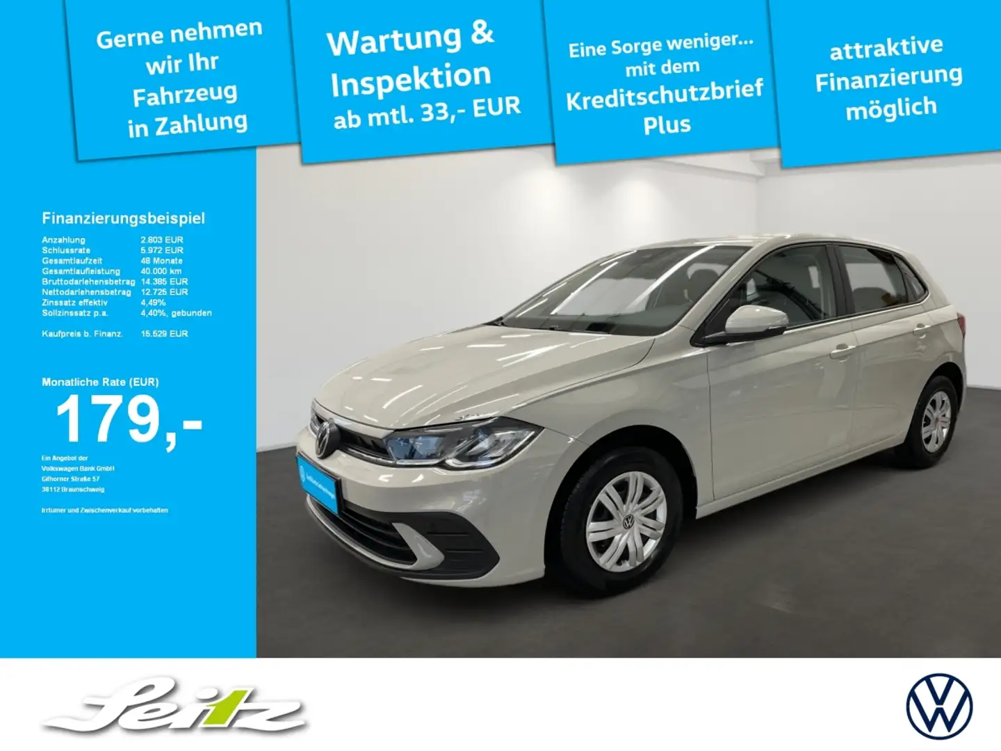 Volkswagen Polo VI 1.0 MPI *LED*KLIMA*BLUETOOTH* Grau - 1