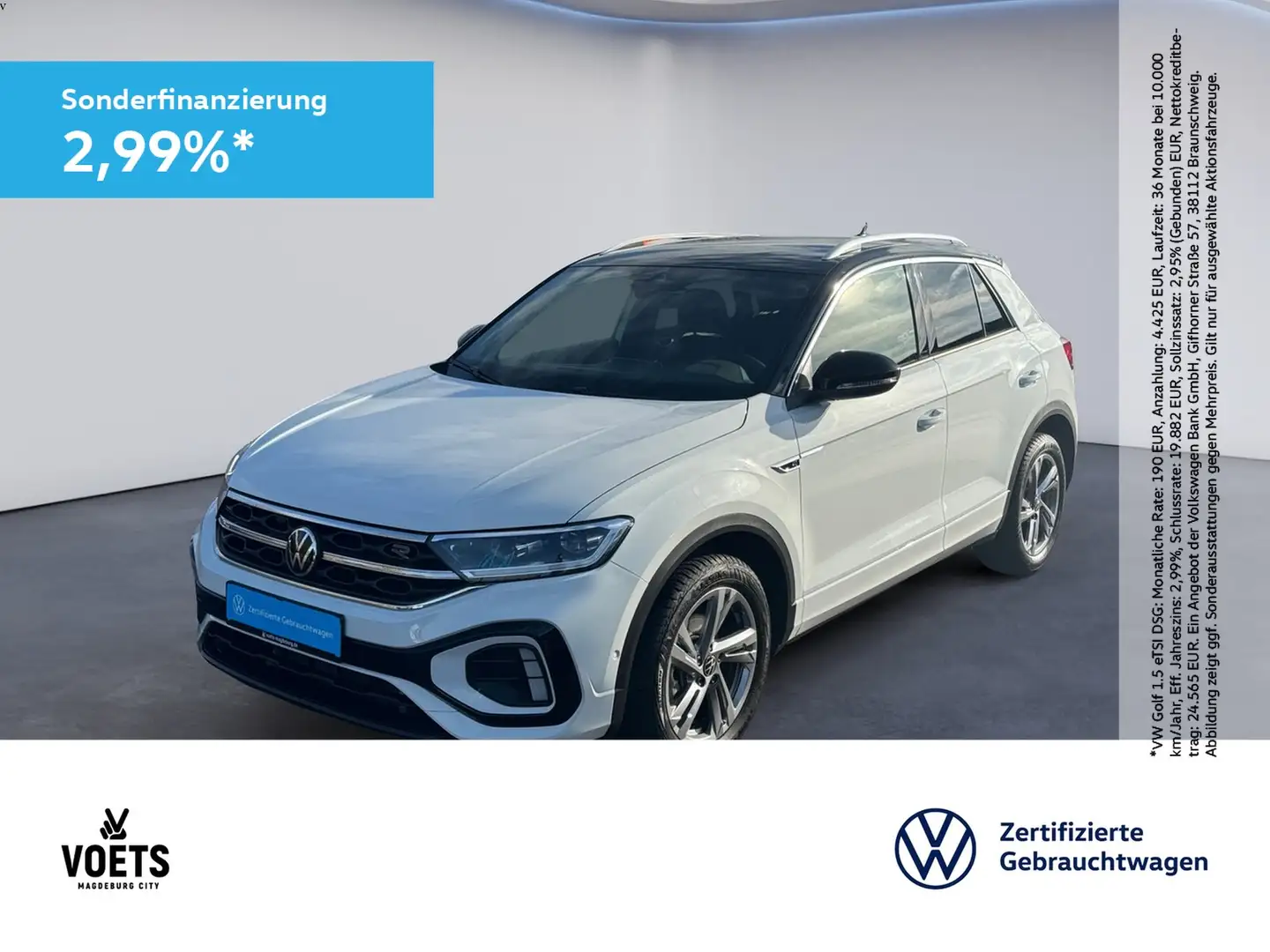 Volkswagen T-Roc 1.5 TSI R-Line DSG+KAM+AHK+NAVI+ALLWETTER Blanc - 1