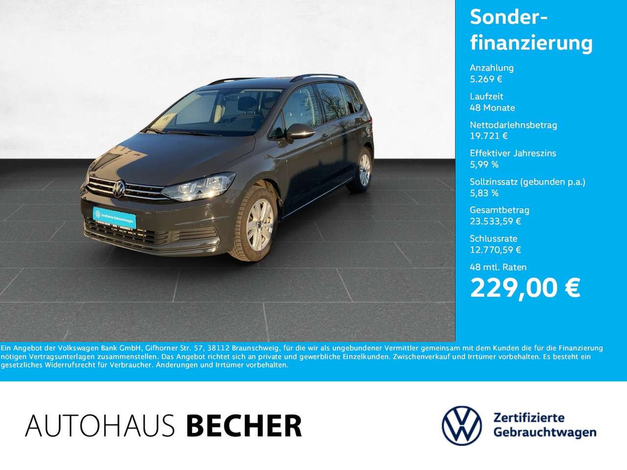 Volkswagen Touran 2022 — Comfortline 1.5 TSI 6-Gang /AHK/PDC