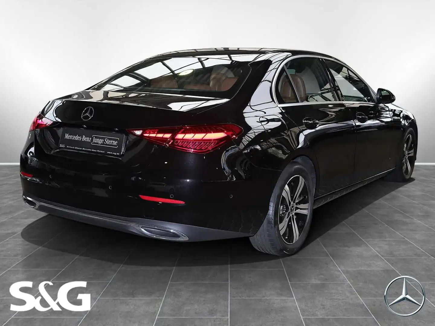 Mercedes-Benz C 180 TOTWINKEL+SCHIEBEDACH+LEDER BRAUN+CARPLAY Schwarz - 2