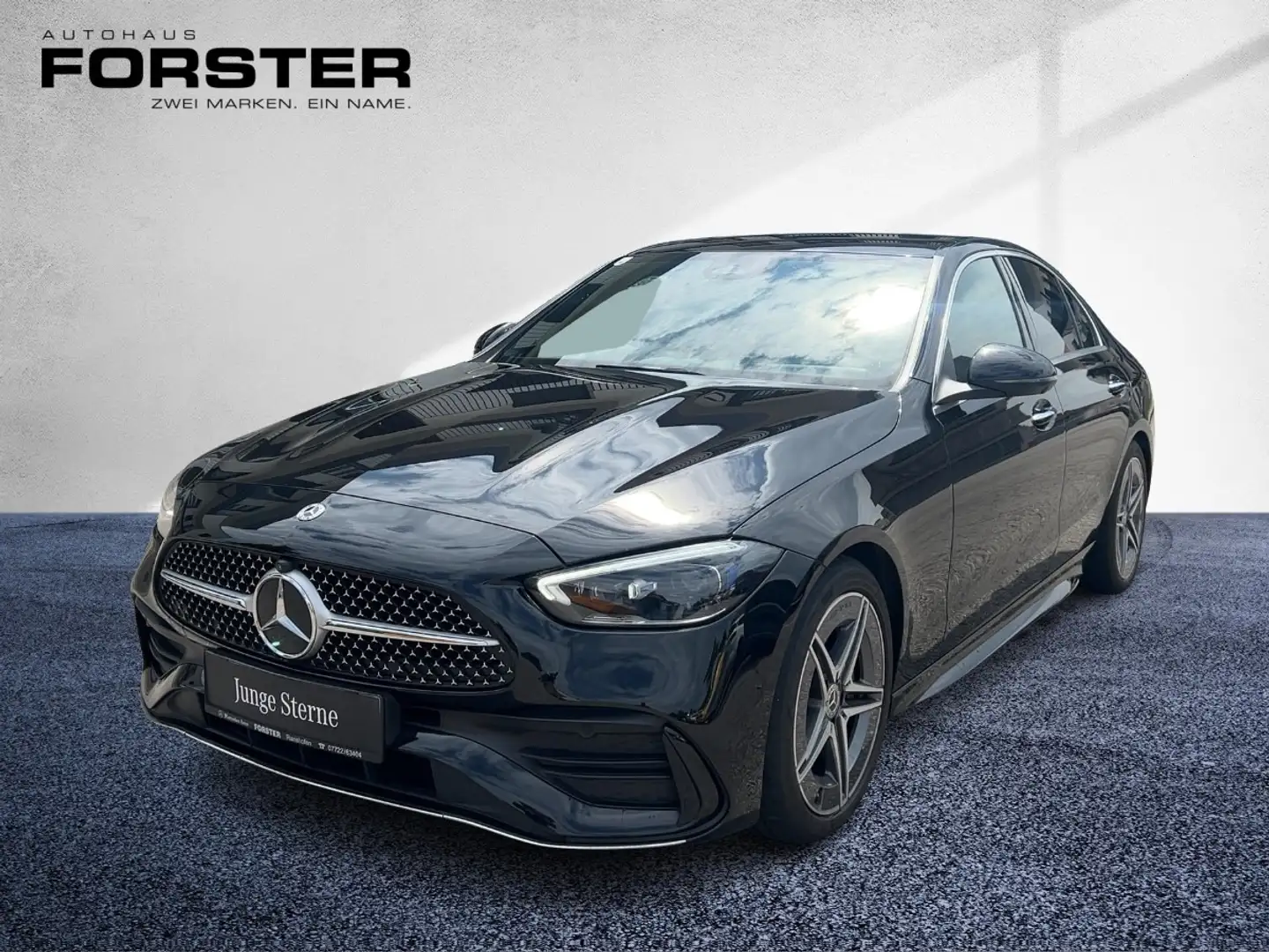Mercedes-Benz C 220 d AMG Line AMG MBUX KeyGo PTS Shz eHeck Zwart - 1