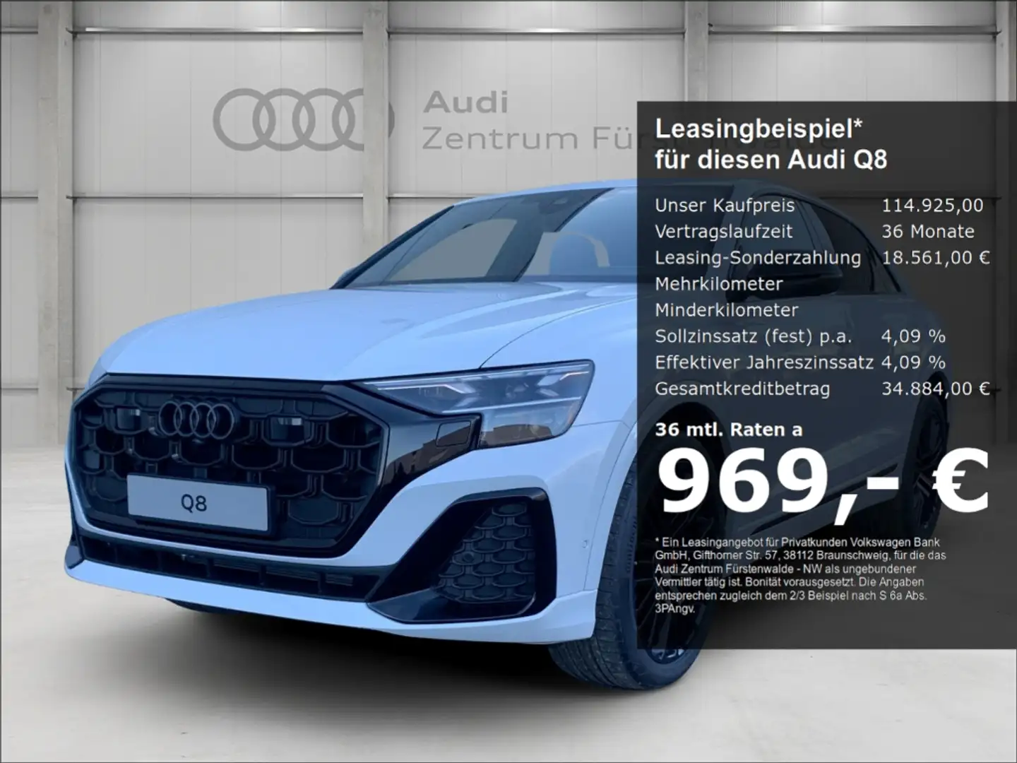 Audi Q8 50 TDI quattro tiptr.+Allradlkg+AHZ+Panodach+B&O S Bianco - 1