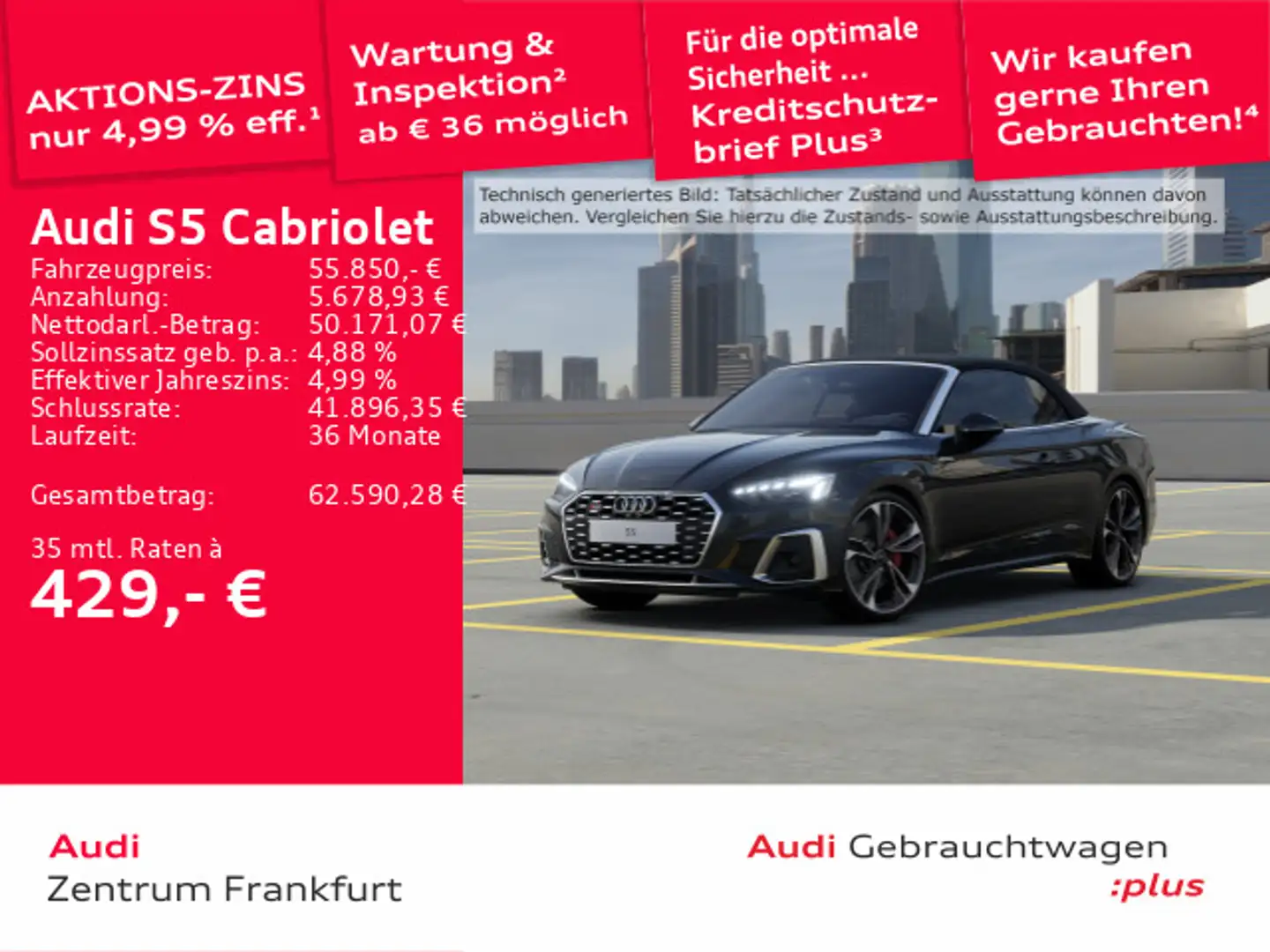 Audi S5 Cabrio TFSI quattro tiptronic Matri Schwarz - 1
