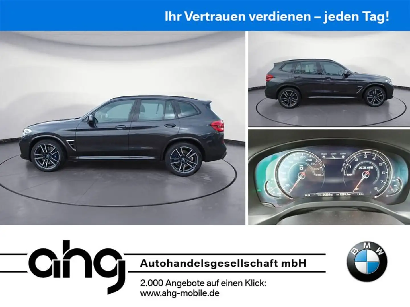 BMW X3 M Navi Prof. R-Kamera Car-Play TOP ZUSTAND Grijs - 1