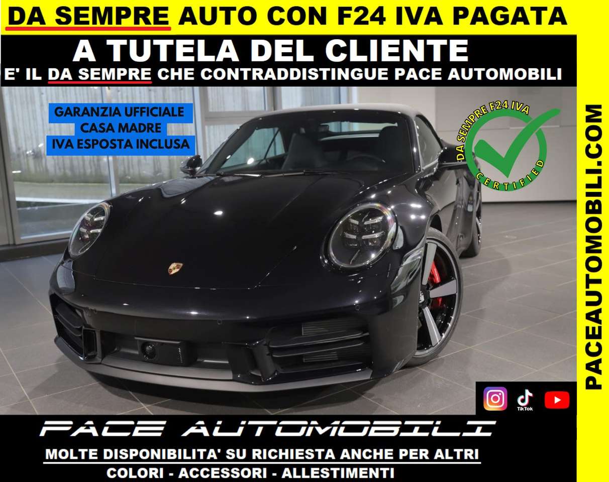 Porsche 992 911 S 992.2 TETTO SPORT DESIGN CABRIO NAVI PDC ACC