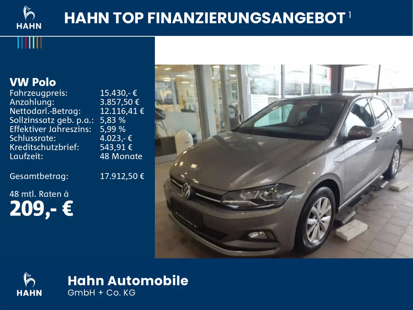 Volkswagen Polo Highline 1.0TSI App-Connect Climatr PDC Sit Grau - 2