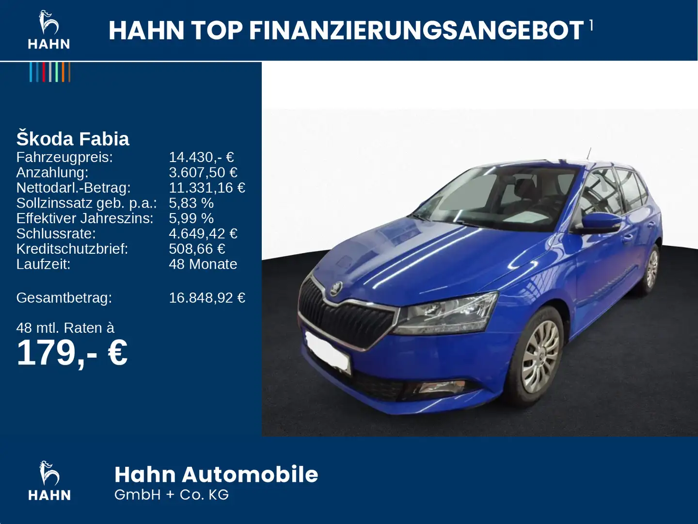 Skoda Fabia 1.0TSI Cool Plus SHZ Klima DAB elFH PDC ZV Blau - 2