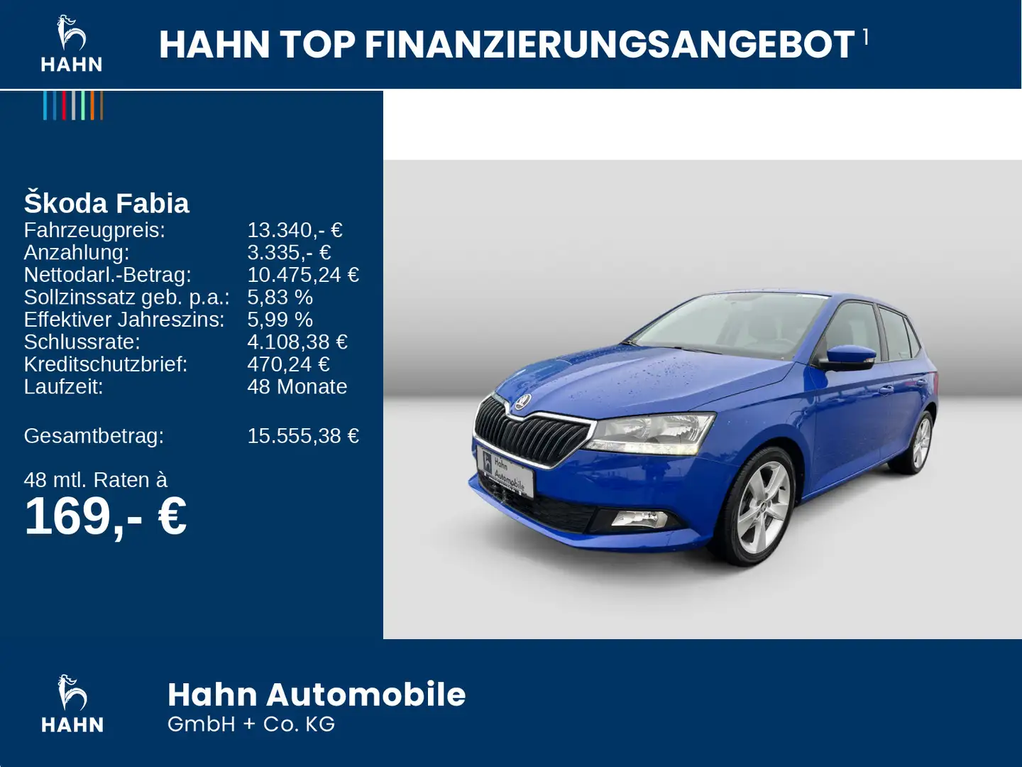 Skoda Fabia 1.0TSI Cool Plus SHZ Klima DAB elFH PDC ZV Blau - 2