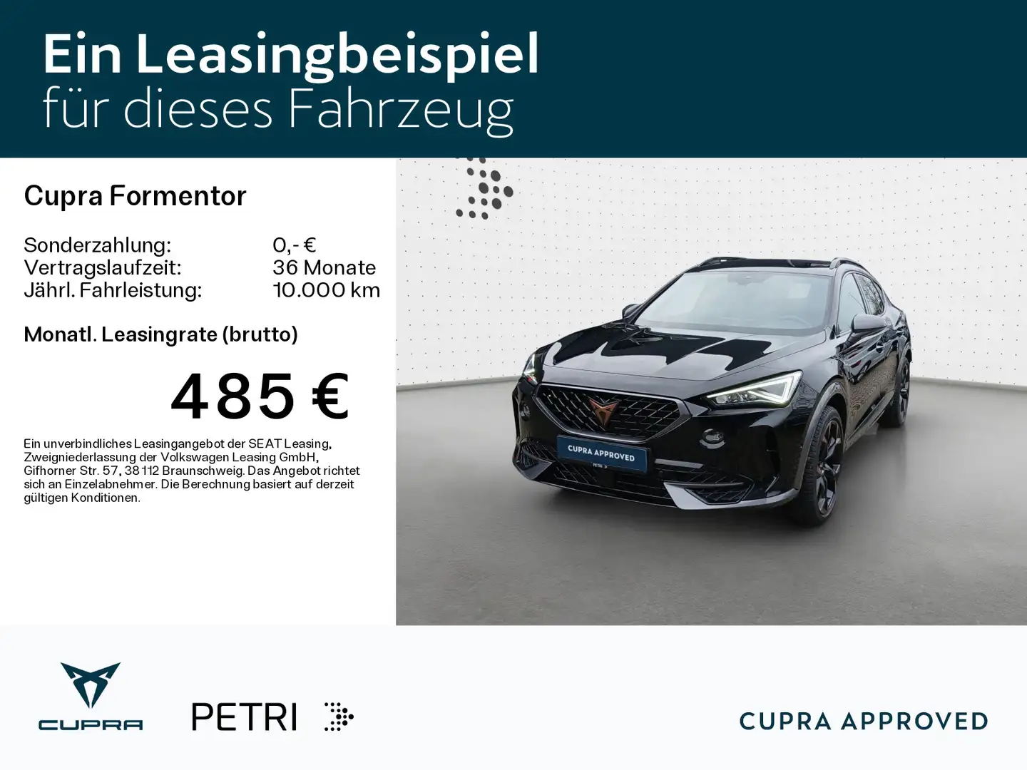 CUPRA Formentor VZ 1.4 TSI e-HYBRID*NAVI*ACC*KAM*SHZ*1 Schwarz - 2