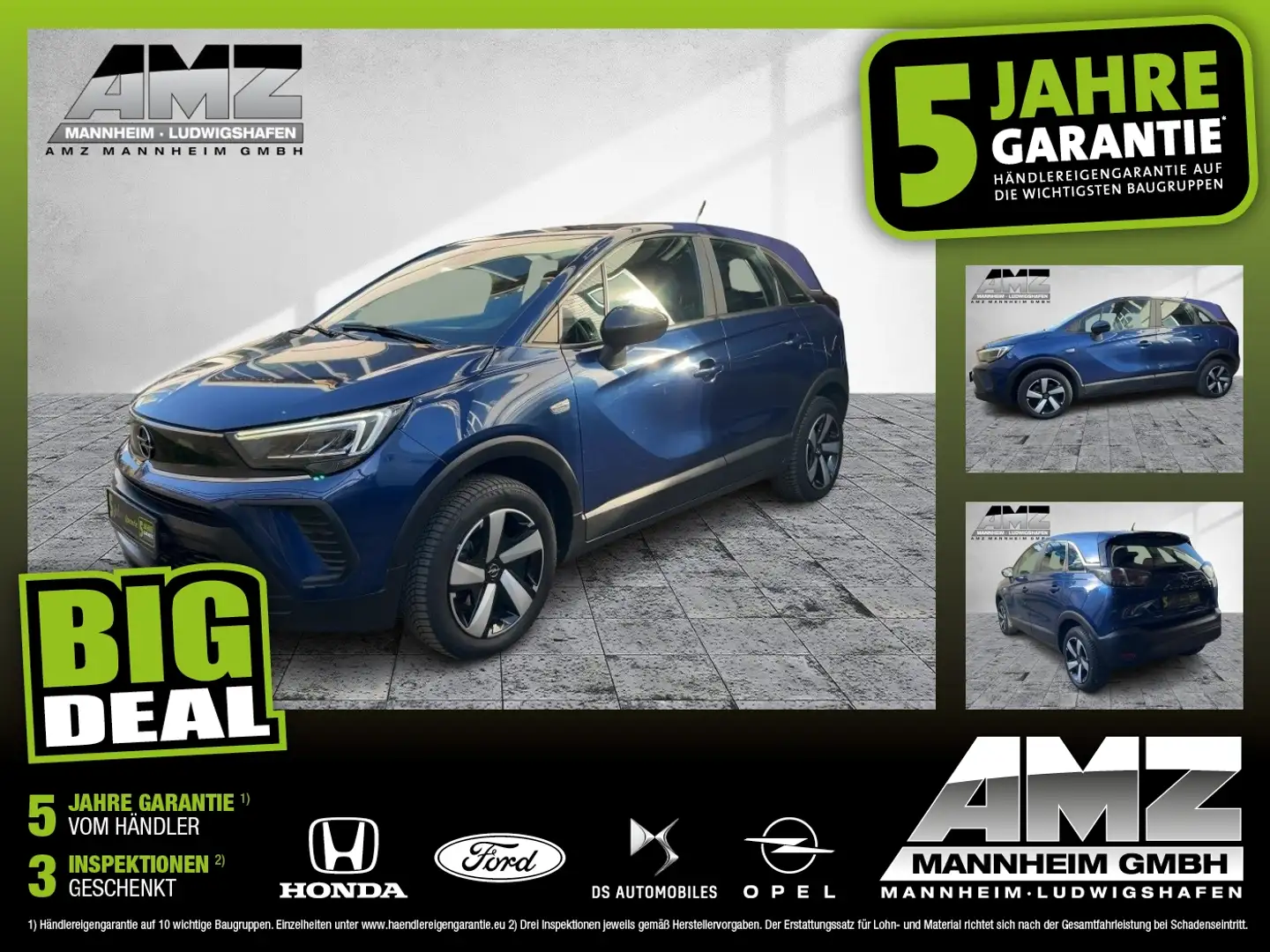 Opel Crossland 1.2 Turbo Edition AHK+LED+2xKlima+Kam. Blau - 1