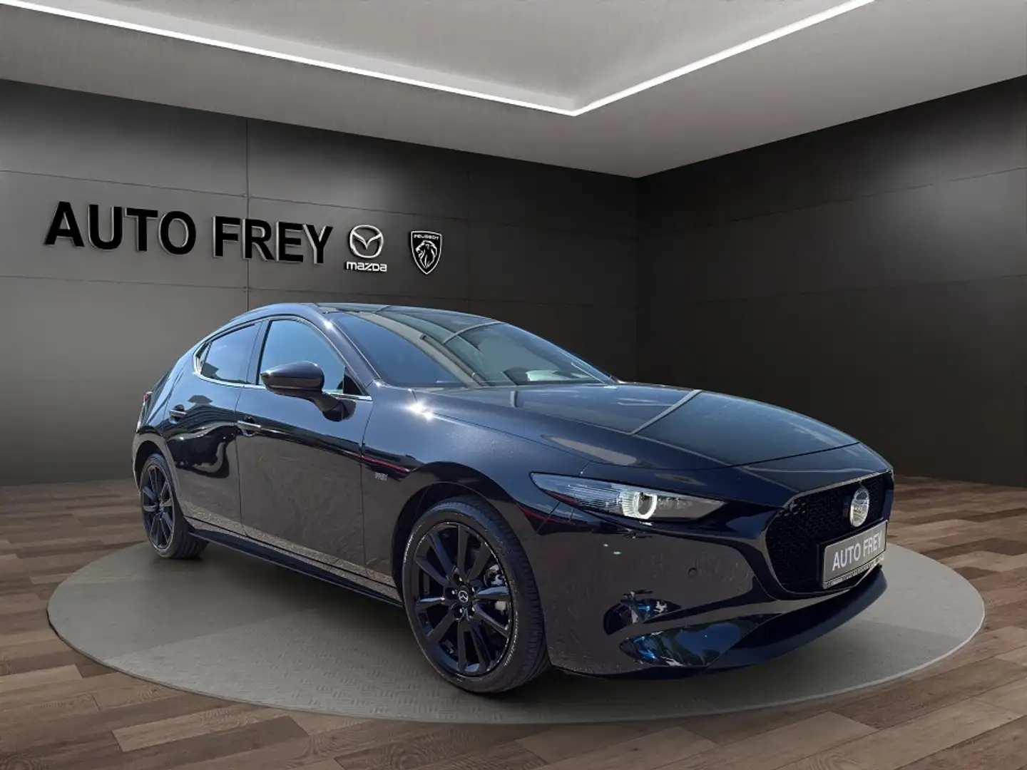 Mazda 3 X 186PS Exclusive-Line AT+AWD+ 360°+LEDER+NAVI+KLI Black - 1