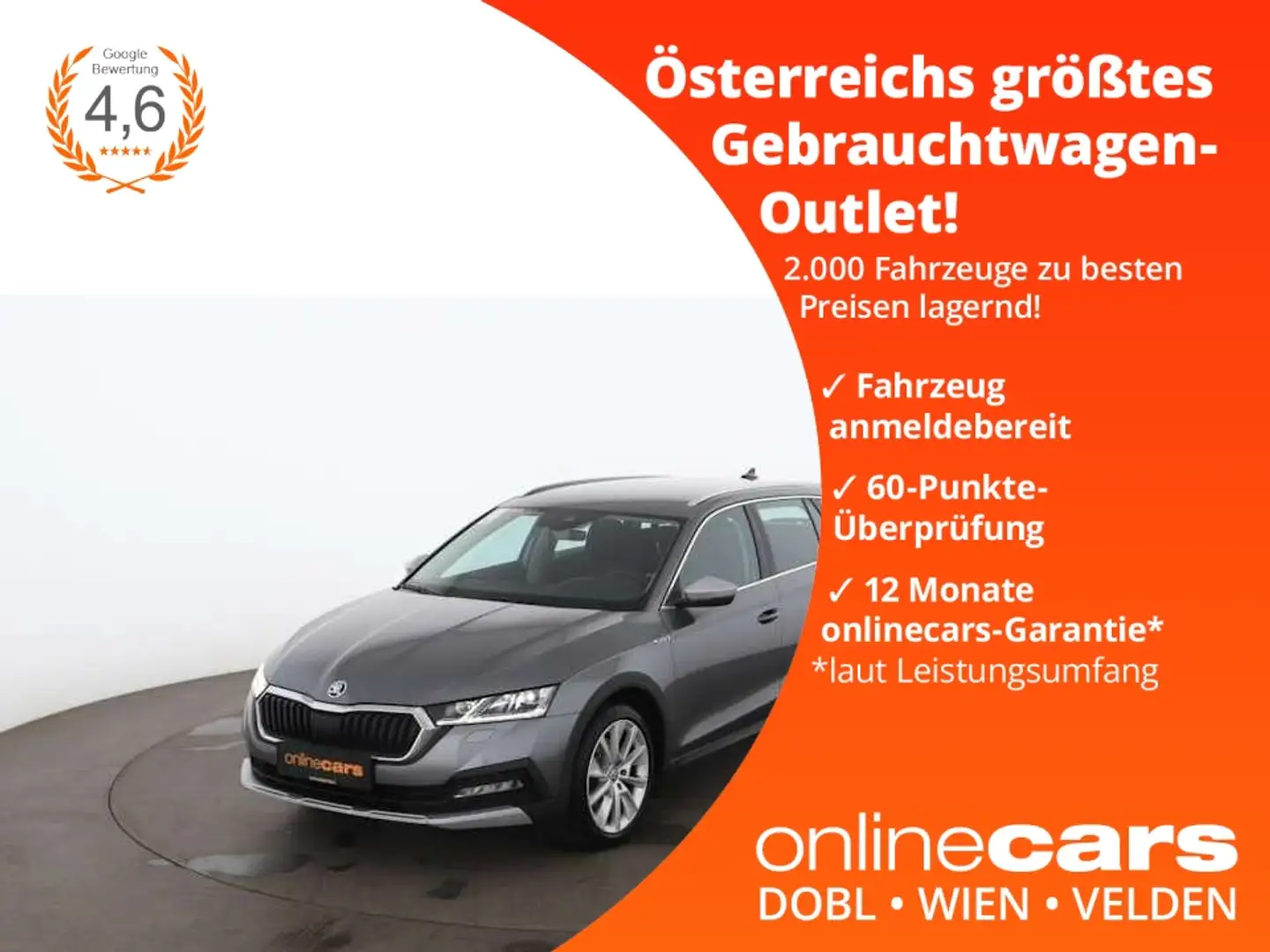 Skoda Octavia Combi 2.0 TDI Scout Aut MATRIX HEAD-UP Grau - 1