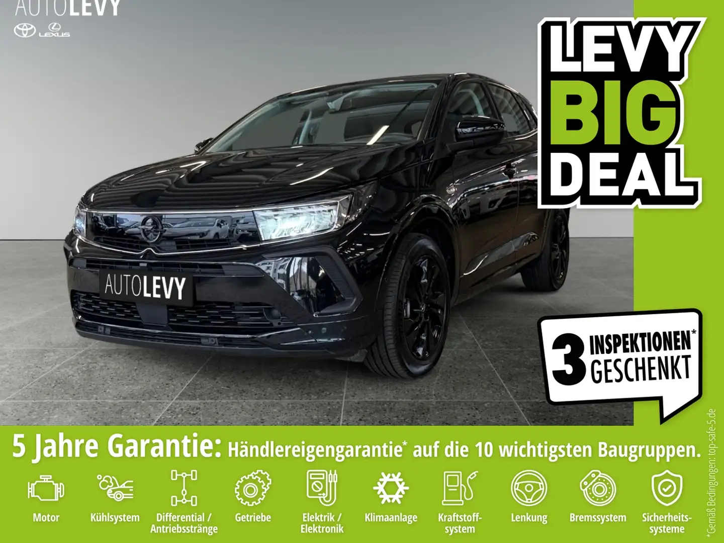 Opel Grandland 1.5 D GS Line +Navi+SitzHeiz.+CarPlay+ Negro - 1